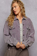Vintage Corduroy Jacket — Oversized, Cropped & Retro Streetwear Style