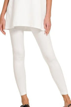 White Cotton Lounge Set – Oversized Tunic & Fitted Leggings