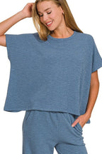 Zenana Cotton Slub Top & Pants Set – Soft, Relaxed & Stylish