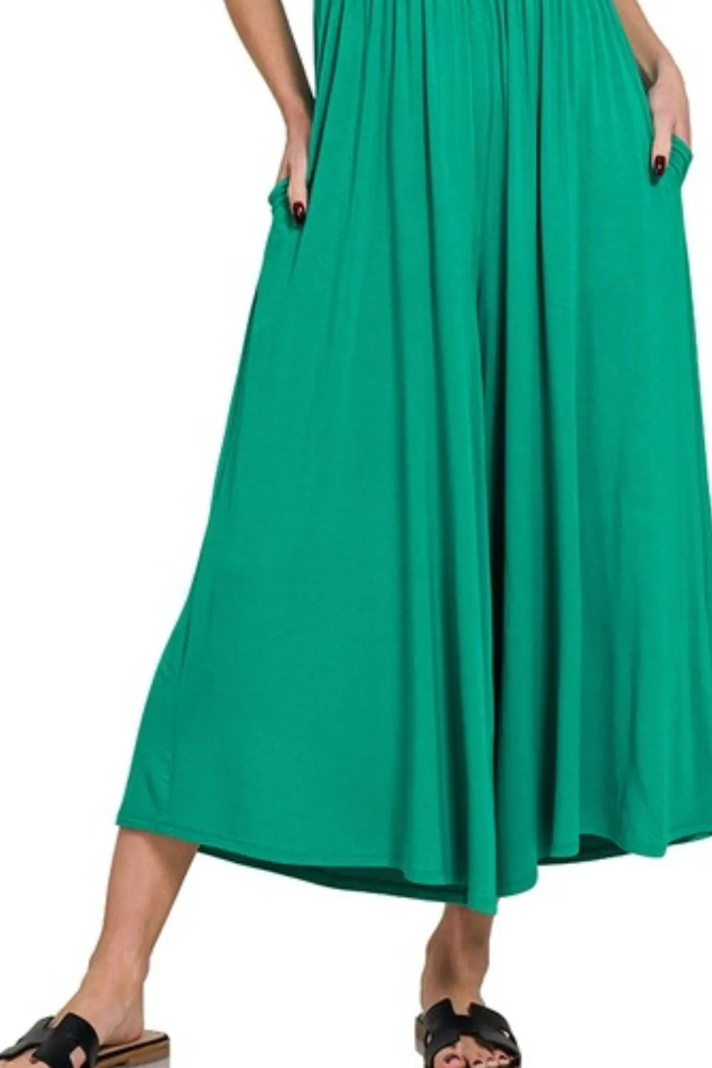 Zenana Double Layered Short Sleeve Jumpsuit