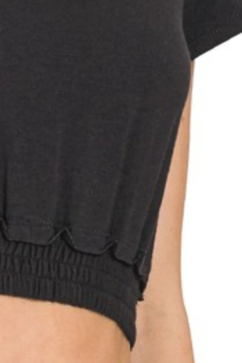 Zenana Elastic Hem Crop Top – Cute & Comfy Casual Style