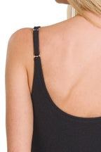 Zenana Ponte Spaghetti Strap Bodycon Mini Dress