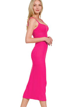 Zenana Ribbed Bodycon Midi Dress