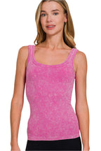 Zenana Ribbed Scoop Neck Tank