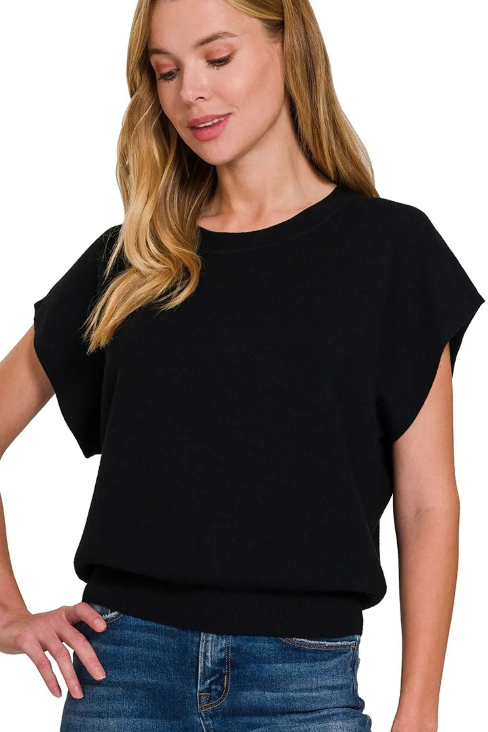 Zenana Round Neck Dolman Sleeve Sweater – Cozy & Chic