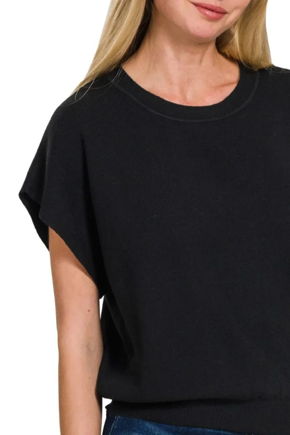 Zenana Round Neck Dolman Sleeve Sweater – Cozy & Chic