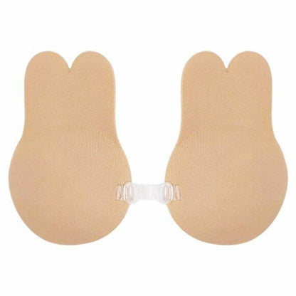 Dreamkue Nude Front Clip Adhesive Strapless Backless Push Up Bra D Cup